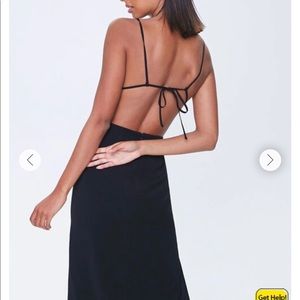 Forever 21 Tie Back Slip Dress Spaghetti Straps